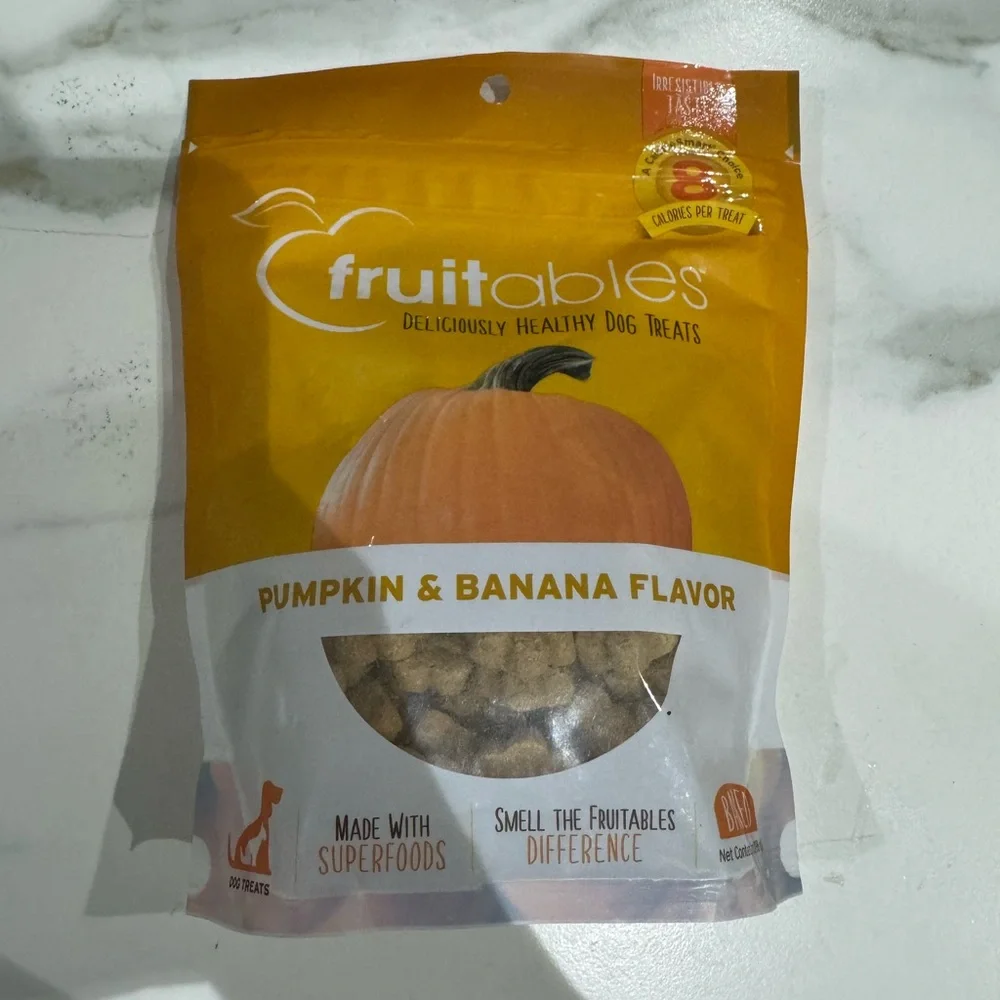 Fruitables Baked Pumpkin & Banana Dog Treats - 198g
